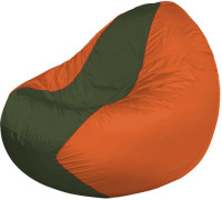 Кресло-мешок Flagman Classic К2.1-163 оранжевый/оливковый темный