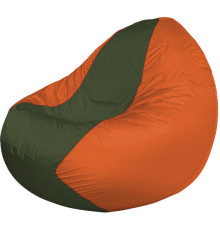 Кресло-мешок Flagman Classic К2.1-163 оранжевый/оливковый темный
