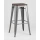 Табурет Stool Group TOLIX WOOD барный серебристый матовый
