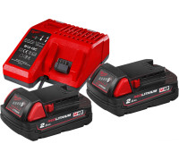 Аккумулятор с зарядным устройством Milwaukee M18 M18NRG-202 4933459213 2 x 18В/2 Ач + 12-18В