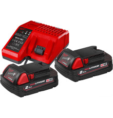 Аккумулятор с зарядным устройством Milwaukee M18 M18NRG-202 4933459213 2 x 18В/2 Ач + 12-18В