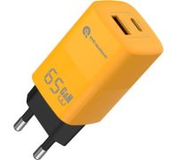 Сетевое зарядное Atomic UniQ G651 GAN 65W желтый