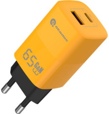 Сетевое зарядное Atomic UniQ G651 GAN 65W желтый
