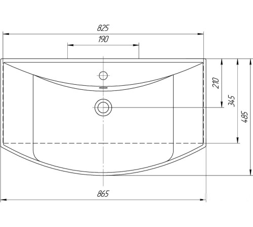 Умывальник Kirovit Стиль 850 85x48.5