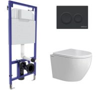 Унитаз подвесной Berges Wasserhaus Okus Rimless 043390 с сиденьем