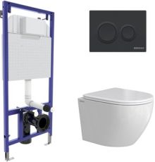 Унитаз подвесной Berges Wasserhaus Okus Rimless 043390 с сиденьем