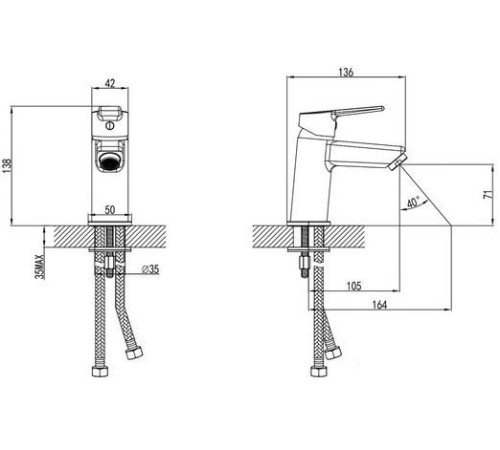 Смеситель Milardo Stripe STRSB00M01