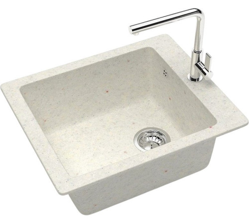 Кухонная мойка MARRBAXX Карельский камень модель 8/Q7 F008Q007 белый/хлопок