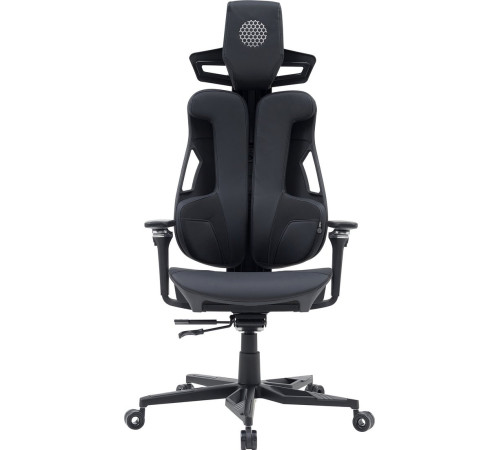 Игровое геймерское кресло CACTUS CS-CHR-DUO-BBK черный кожзам