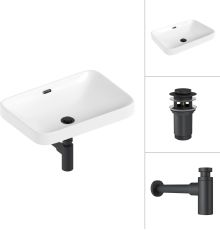 Умывальник Lauter 21441A + клапан 21190B + сифон 21635B черный матовый