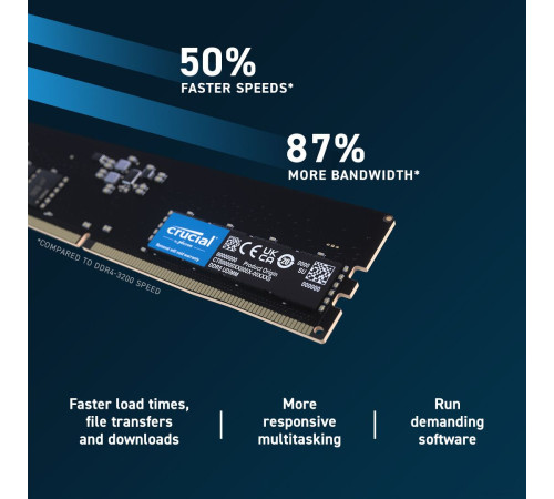 Оперативная память Crucial 16ГБ DDR5 5600 МГц CT16G56C46U5