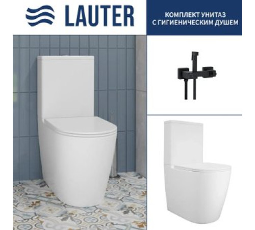 Унитаз напольный Lauter Vortex 2110022VF + гигиенический душ Glow 21LT0222BM
