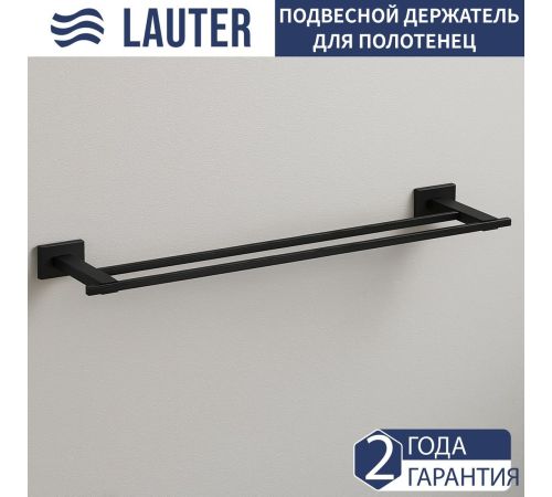 Набор аксессуаров для ванной Lauter 21TS1018 + 21TS1012 Matt Black, 2 предмета