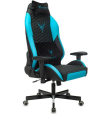 Игровое геймерское кресло Бюрократ Knight Neon черный/голубой экокожа