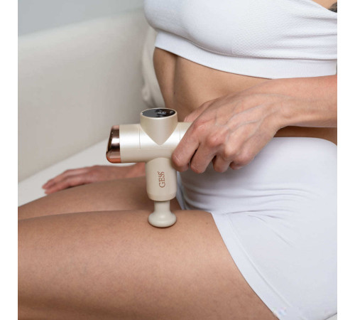 Перкуссионный массажер Gess Revolver GESS-877 Mini бежевый