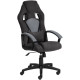 Игровое геймерское кресло TetChair Driver флок/ткань, черный/серый