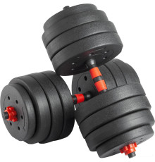 Набор гантелей с грифом для штанги VictoryFit VF-DC400 2x20 кг