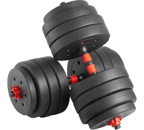 Набор гантелей с грифом для штанги VictoryFit VF-DC400 2x20 кг