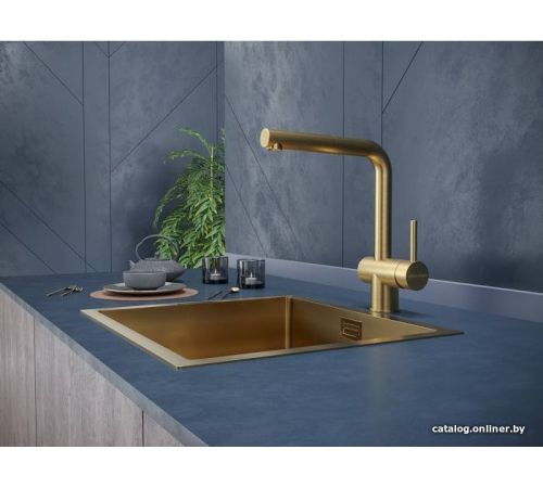 Смеситель Paulmark Dosse Do214418-BG брашированное золото