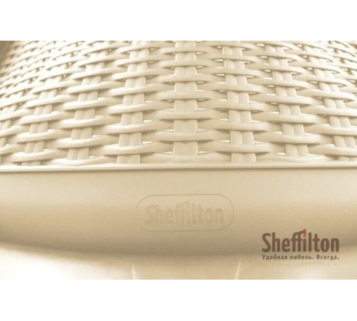 Кресло Sheffilton SHT-S68 бежевый/коричневый муар