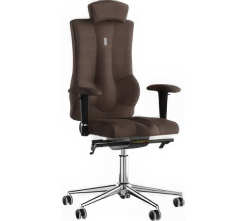 Офисное кресло Kulik System Elegance азур, шоколад с подголовником