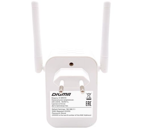 Усилитель Wi-Fi Digma D-WR310