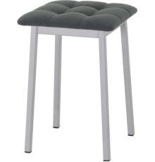 Табурет AMC Comfort 7К5.16 кожзам, антрацит/серебристый