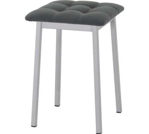 Табурет AMC Comfort 7К5.16 кожзам, антрацит/серебристый
