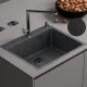 Кухонная мойка Roxen Snake 560220-60-BS PVD графит/текстурная поверхность с коландером и дозатором