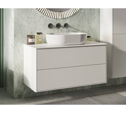 Умывальник Belux Турин 560 овал 18, белый матовый/Solid Surface