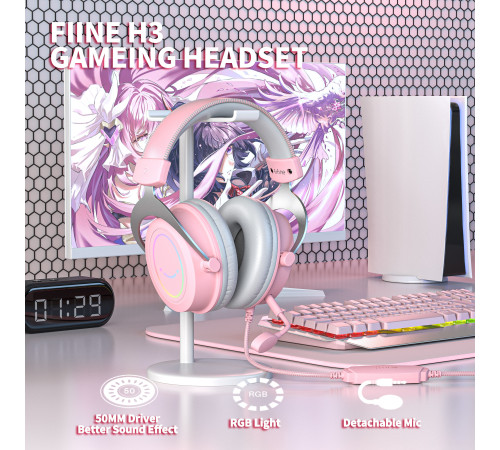 Наушники FIFINE H3 розовый