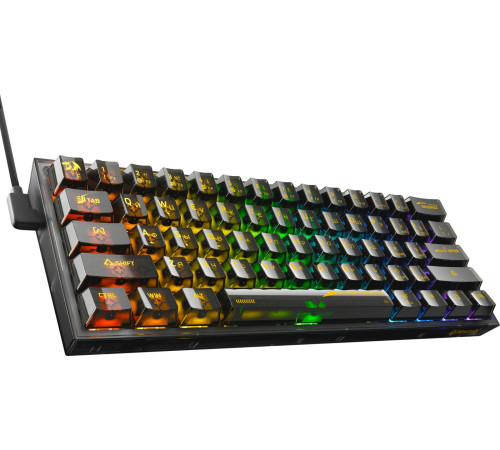 Клавиатура Redragon Fizz прозрачный/черный