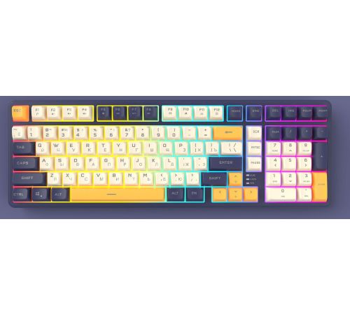 Клавиатура Ritmix RKB-602BL синий/бежевый