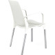 Стул с подлокотниками Sheffilton SHT-S76 белый/хром лак