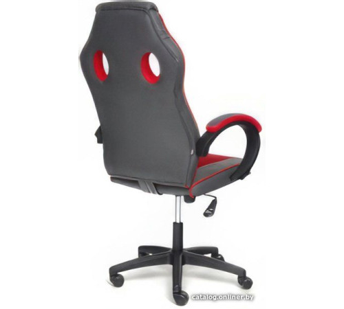 Игровое геймерское кресло TetChair Racer Gt кожзам/ткань, металлик/красный
