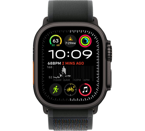 Умные часы Apple Watch Ultra 2 LTE 49 мм титановый корпус, черный/черный, нейлоновый ремешок S/M