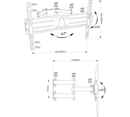 Кронштейн для телевизора Electric Light КБ-01-72-У черный