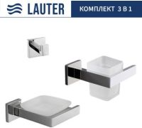 Набор аксессуаров для ванной Lauter 21SH71061 + 21SH71051 + 21SH71091 Chrome, 3 предмета
