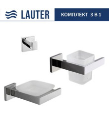 Набор аксессуаров для ванной Lauter 21SH71061 + 21SH71051 + 21SH71091 Chrome, 3 предмета