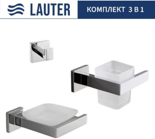 Набор аксессуаров для ванной Lauter 21SH71061 + 21SH71051 + 21SH71091 Chrome, 3 предмета