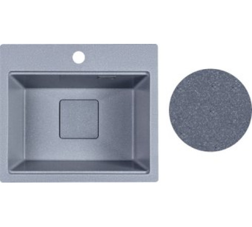 Кухонная мойка Marblan Comfort 48 серебристый, с сифоном