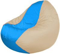 Кресло-мешок Flagman Classic К2.1-190 бежевый/голубый