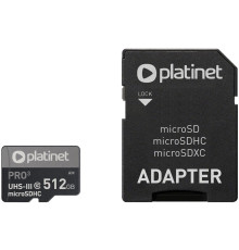Карта памяти Platinet Pro 3 microSDXC PMMSDX512UIII 512GB + адаптер