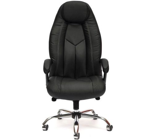 Кресло TetChair Boss Lux иск.кожа, кожзам черный/черный перфорированный 36-6/36-6/06