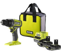 Дрель-шуруповерт Ryobi RDD18-2C20S 5133005520 с 2-мя АКБ 2 Ач, сумка