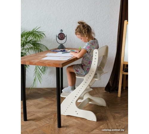 Растущий стул Друг Кузя Растущий Павлин слоновая кость