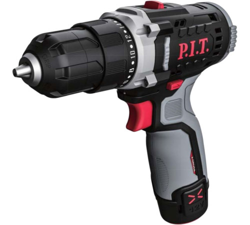Дрель-шуруповерт P.I.T. PBM12K-10A/1 с 1-им АКБ, кейс