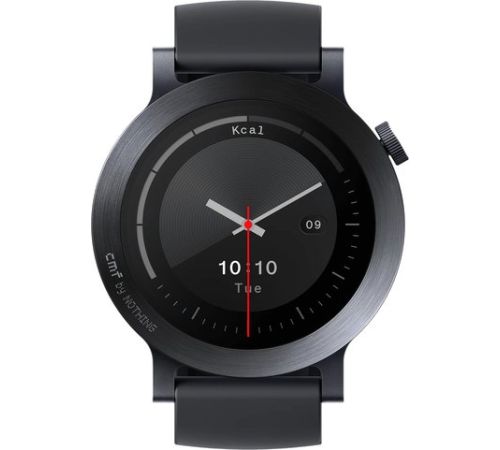 Умные часы CMF Watch 3 Pro темно-серый, черный силиконовый ремешок