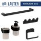 Держатель для туалетной бумаги и освежителя Lauter 21TS3019 + 21TS3021 + 21TS3009 + 21TS3015 + 21TS3006 Matt Black, 5 предметов