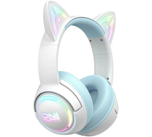 Наушники Onikuma GT838 Cat Ear белый/голубой